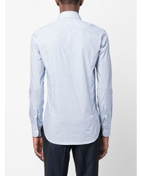 Camicia elegante geometrica azzurra di Canali
