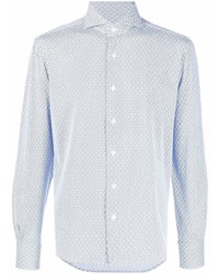 Camicia elegante geometrica azzurra di Orian