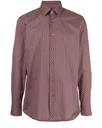 Camicia elegante geometrica rosa di BOSS