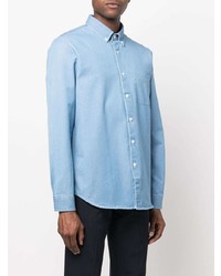Camicia elegante in chambray azzurra di Harmony Paris
