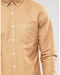 Camicia elegante marrone chiaro di Asos