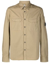 Camicia elegante marrone chiaro di C.P. Company
