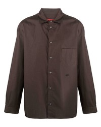 Camicia elegante marrone scuro di 424