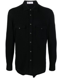 Camicia elegante nera di Brunello Cucinelli