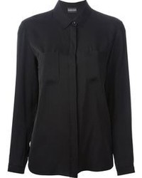 Camicia elegante nera di Emporio Armani