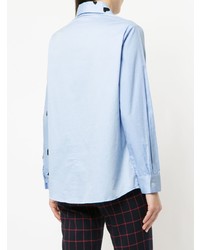 Camicia elegante ricamata azzurra di Macgraw