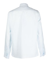 Camicia elegante ricamata azzurra di Lacoste