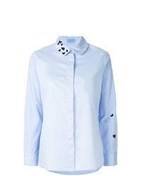 Camicia elegante ricamata azzurra di Macgraw
