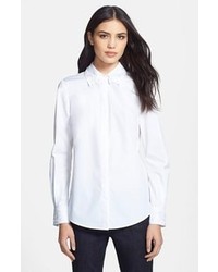 Camicia elegante ricamata bianca