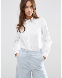 Camicia elegante ricamata bianca di Asos