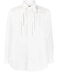 Camicia elegante ricamata bianca di Issey Miyake