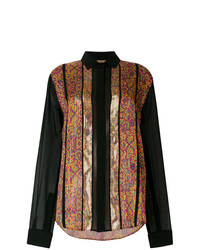 Camicia elegante ricamata multicolore di Saint Laurent