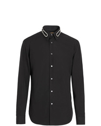 Camicia elegante ricamata nera di Burberry