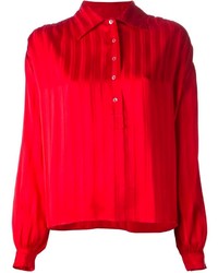 Camicia elegante rossa di Saint Laurent
