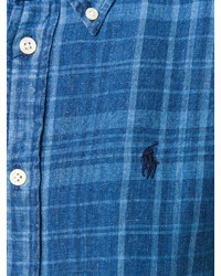 Camicia elegante scozzese blu di Polo Ralph Lauren