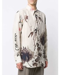 Camicia elegante stampata beige di Vivienne Westwood