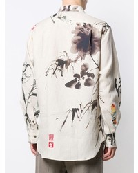 Camicia elegante stampata beige di Vivienne Westwood
