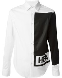 Camicia elegante stampata bianca e nera di Hood by Air