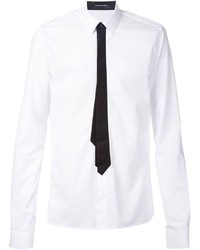 Camicia elegante stampata bianca e nera di Kris Van Assche