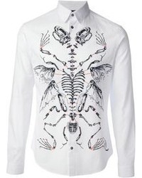 Camicia elegante stampata bianca e nera di McQ by Alexander McQueen