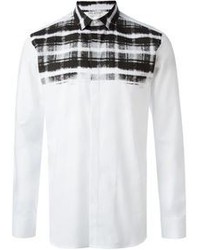 Camicia elegante stampata bianca e nera di Neil Barrett