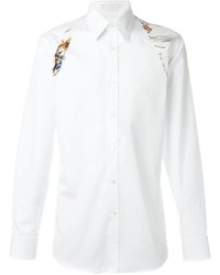 Camicia elegante stampata bianca di Alexander McQueen