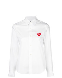 Camicia elegante stampata bianca di Comme Des Garcons Play