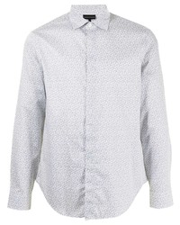 Camicia elegante stampata bianca di Emporio Armani
