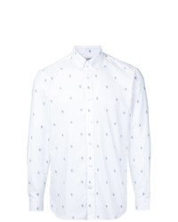 Camicia elegante stampata bianca di Gieves & Hawkes