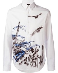 Camicia elegante stampata bianca di McQ by Alexander McQueen