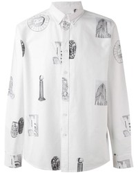 Camicia elegante stampata bianca di Soulland