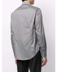 Camicia elegante stampata grigia di Emporio Armani