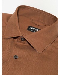 Camicia elegante terracotta di Zegna