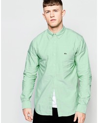 Camicia elegante verde menta di Lacoste