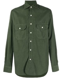 Camicia elegante verde oliva di Doppiaa