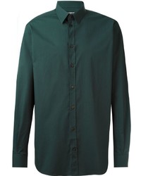 Camicia elegante verde scuro di Dolce & Gabbana