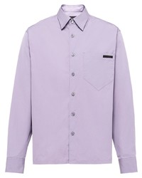 Camicia elegante viola chiaro di Prada