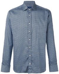 Camicia geometrica azzurra di Etro