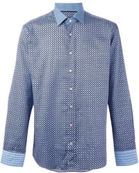 Camicia geometrica azzurra di Etro
