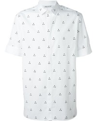 Camicia geometrica bianca di Neil Barrett