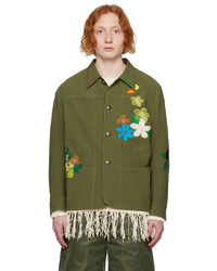 Camicia giacca a fiori verde oliva di Andersson Bell