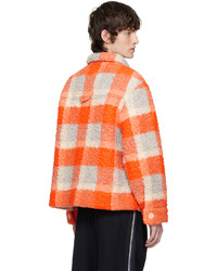 Camicia giacca a quadri arancione di Henrik Vibskov