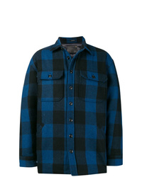 Camicia giacca a quadri blu scuro di R13