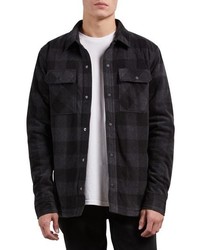 Camicia giacca a quadri grigio scuro