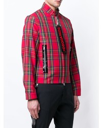 Camicia giacca a quadri rossa di DSQUARED2