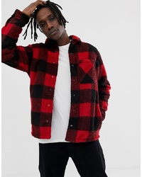 Camicia giacca a quadri rossa di Pull&Bear