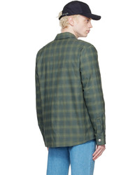 Camicia giacca a quadri verde oliva di A.P.C.