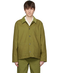 Camicia giacca a quadri verde oliva di Saturdays Nyc