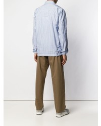 Camicia giacca a righe verticali azzurra di Comme Des Garcons SHIRT