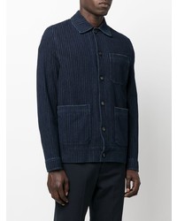 Camicia giacca a righe verticali blu scuro di Circolo 1901